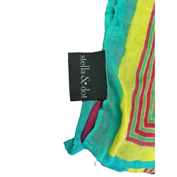 Stella and Dot Bright Island Scarf/Wrap/Sarong 38 x 78” - Picture 2 of 4